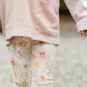 2 Pack Wild Floral Girl Leggings - Eggshell