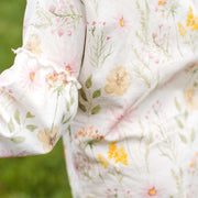 Organic Cotton Wild Floral Sweatshirt Set - Eggshell