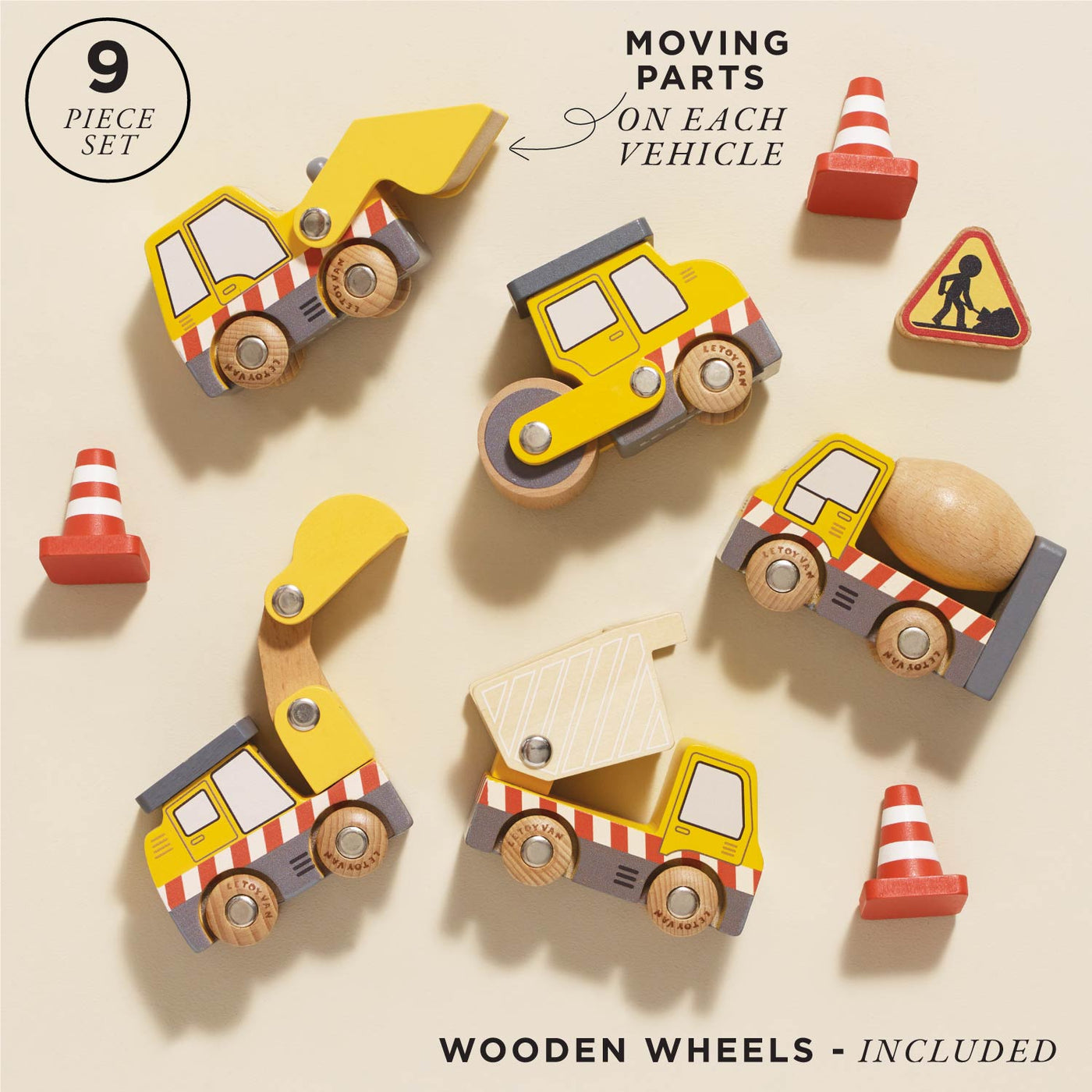 Construction Toy Cars, Trucks & Diggers Set