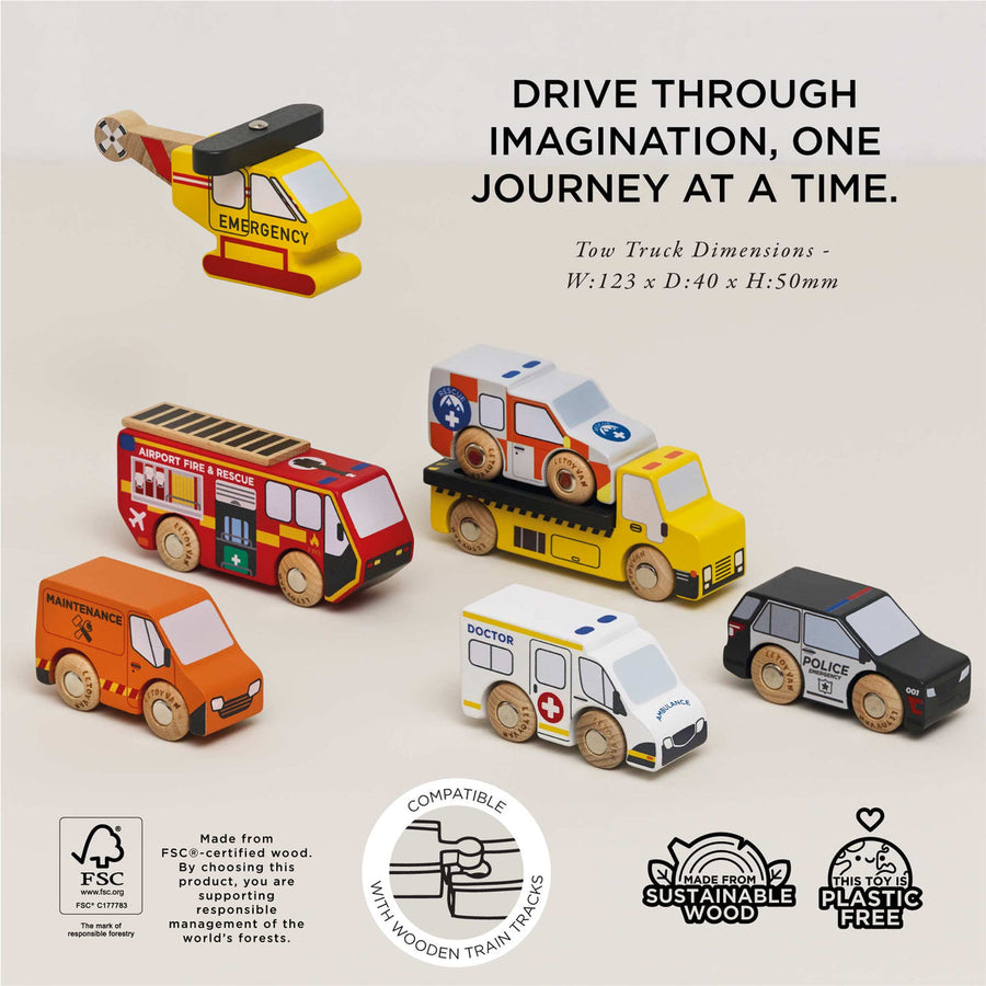 Emergency Helicopter & Rescue Cars Set