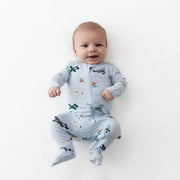 Bamboo Zippered Footie - Take Off