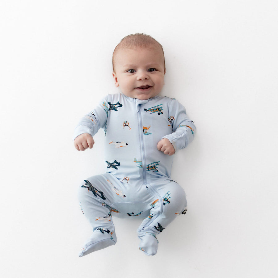 Bamboo Zippered Footie - Take Off