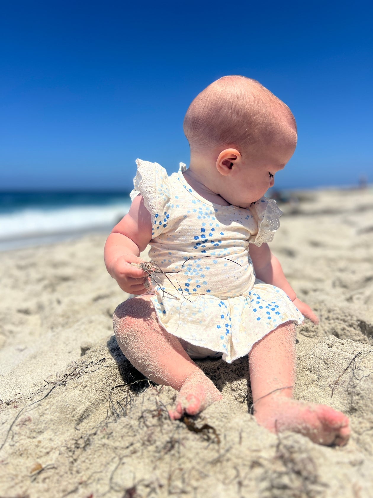 Amber Onesie - Blue Spring Floral