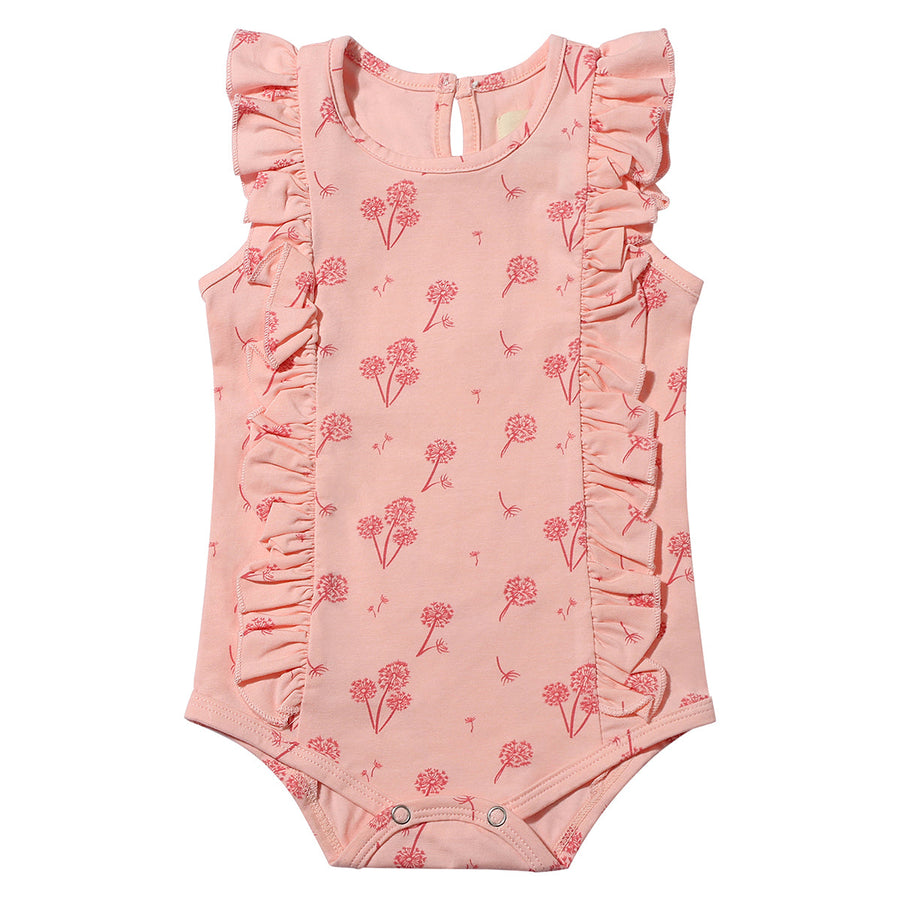 Lark Onesie - Pink Dandelion