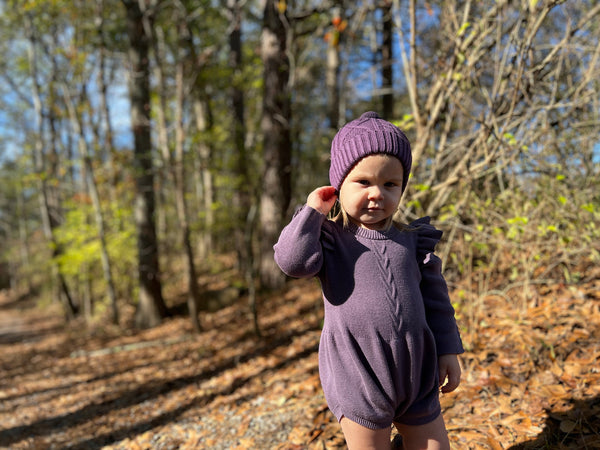 Maddy Knit Hat - Purple - Various Sizes