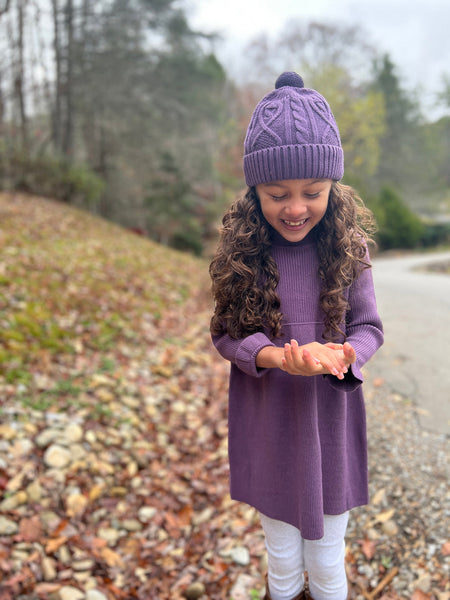 Maddy Knit Hat - Purple - Various Sizes