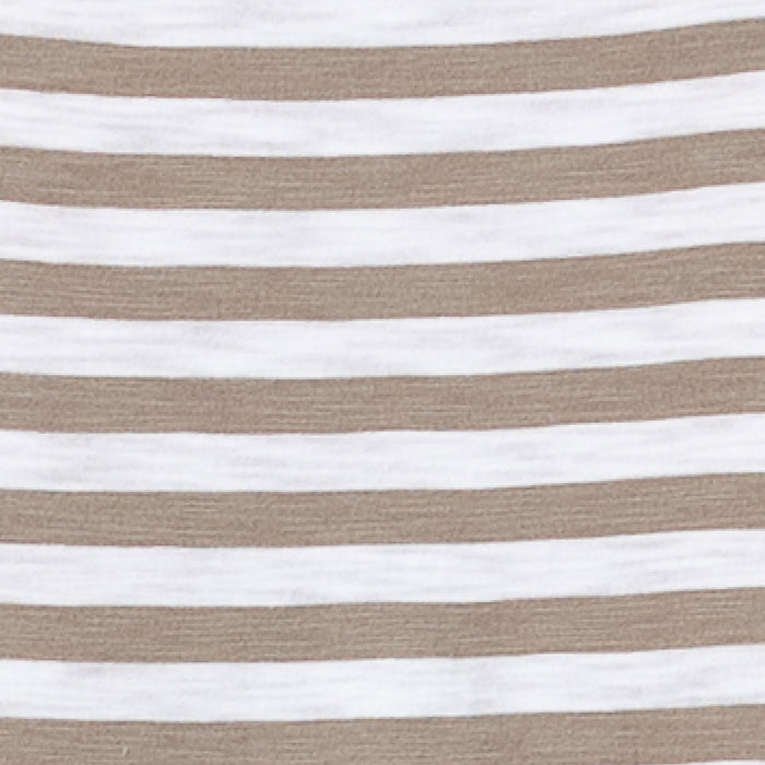 Lionel Long Sleeve Nursing Tee - Taupe/White