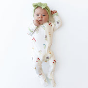 Bamboo Zippered Footie - Wildflower