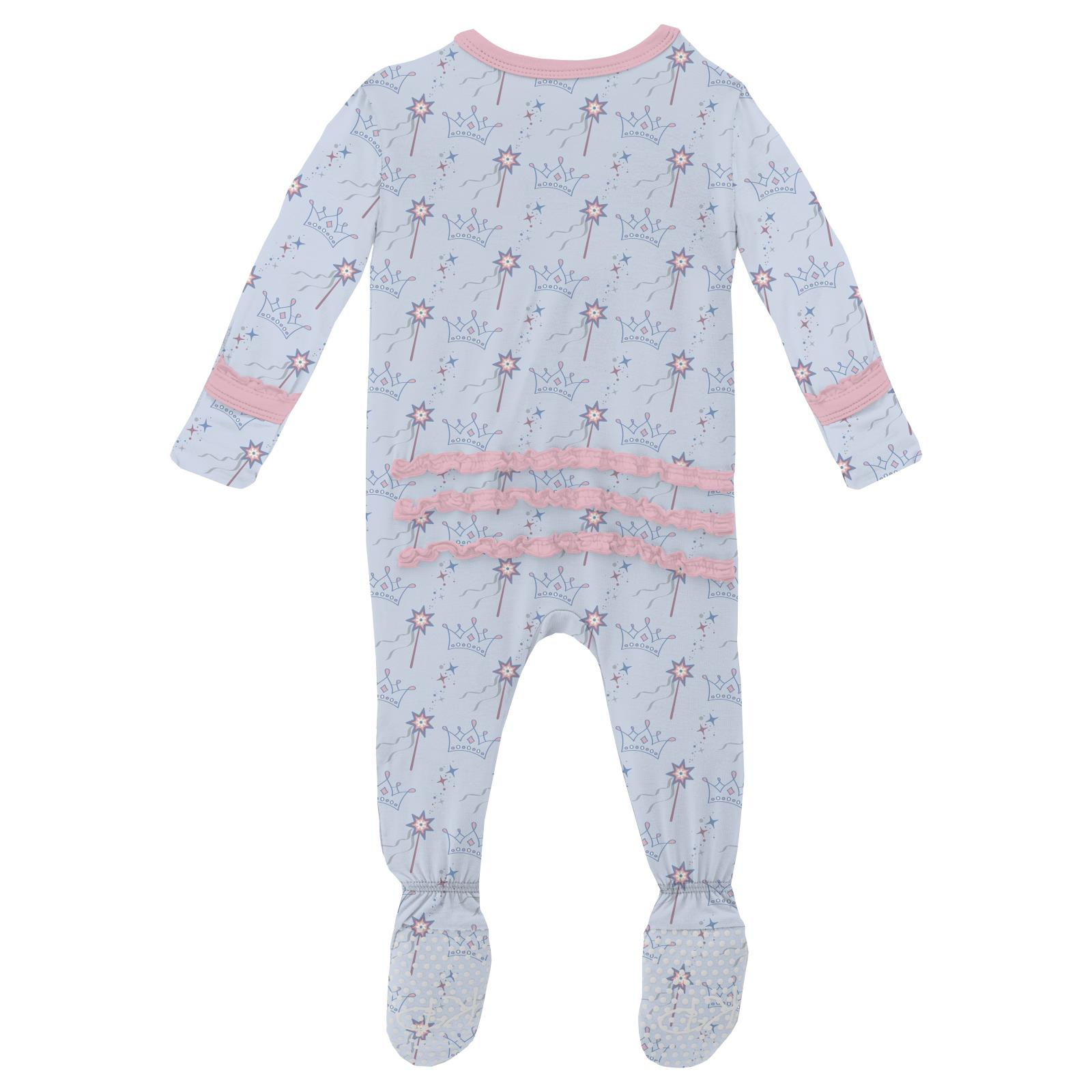Muffin Ruffle Footie with 2 Way Zipper - Dew Magical Princess