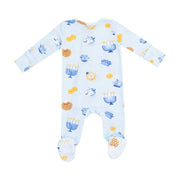 Bamboo Zipper Footie - Hanukkah
