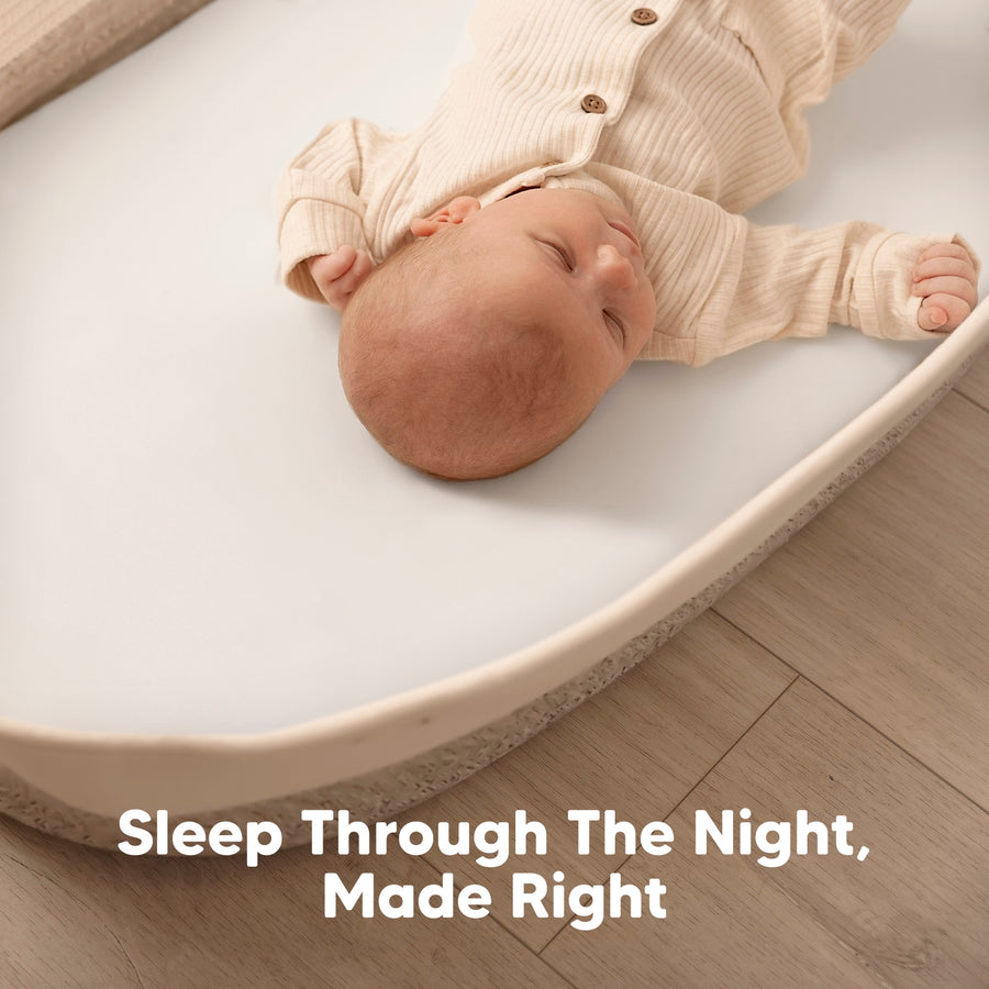 Isla Bassinet Mattress Sheets - Soft White