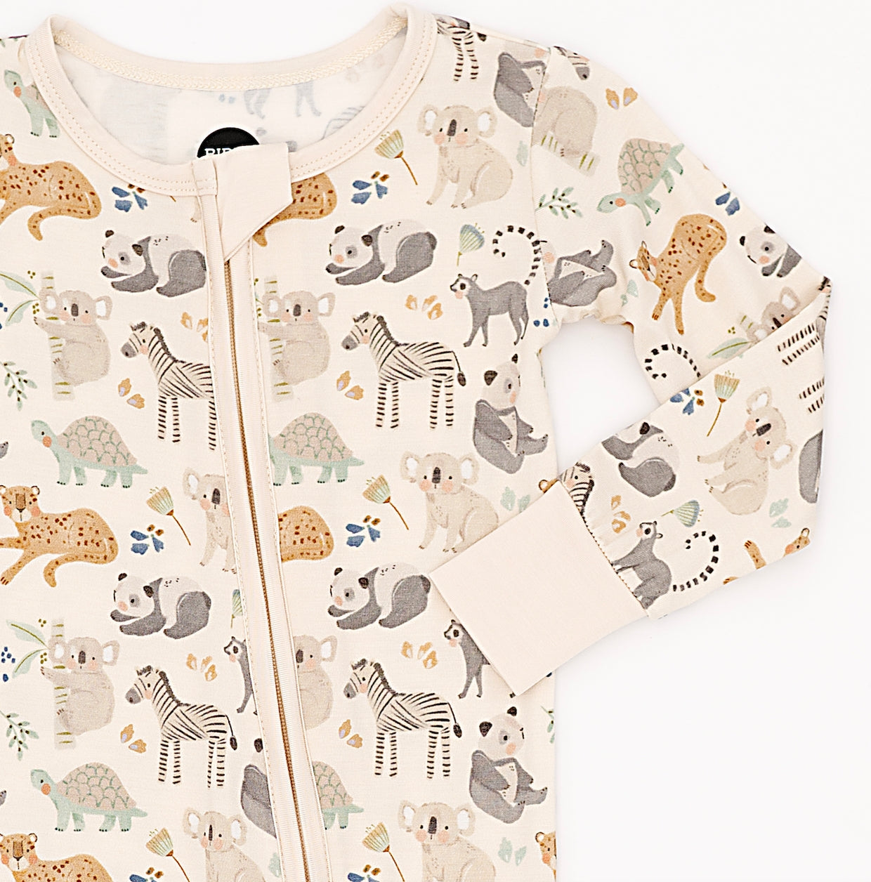 Bamboo Convertible Footie - Safari Friends