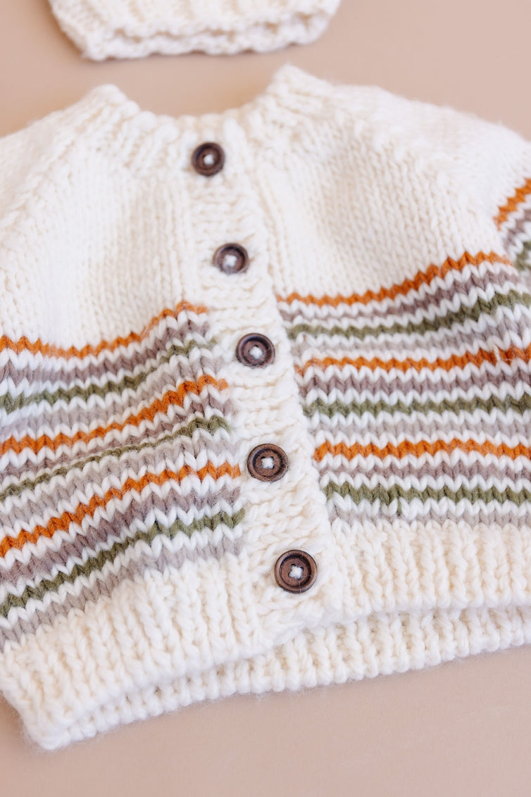 Stripe Knit Cardigan - Woodland