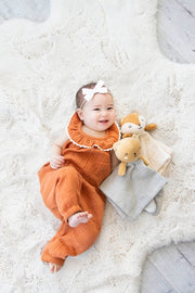 Bear Snuggle Blanket - Organic Cotton Muslin Lovey