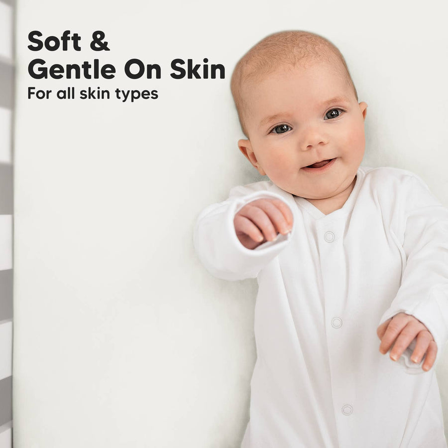 2 Pack Isla Fitted Crib Sheet - Soft White