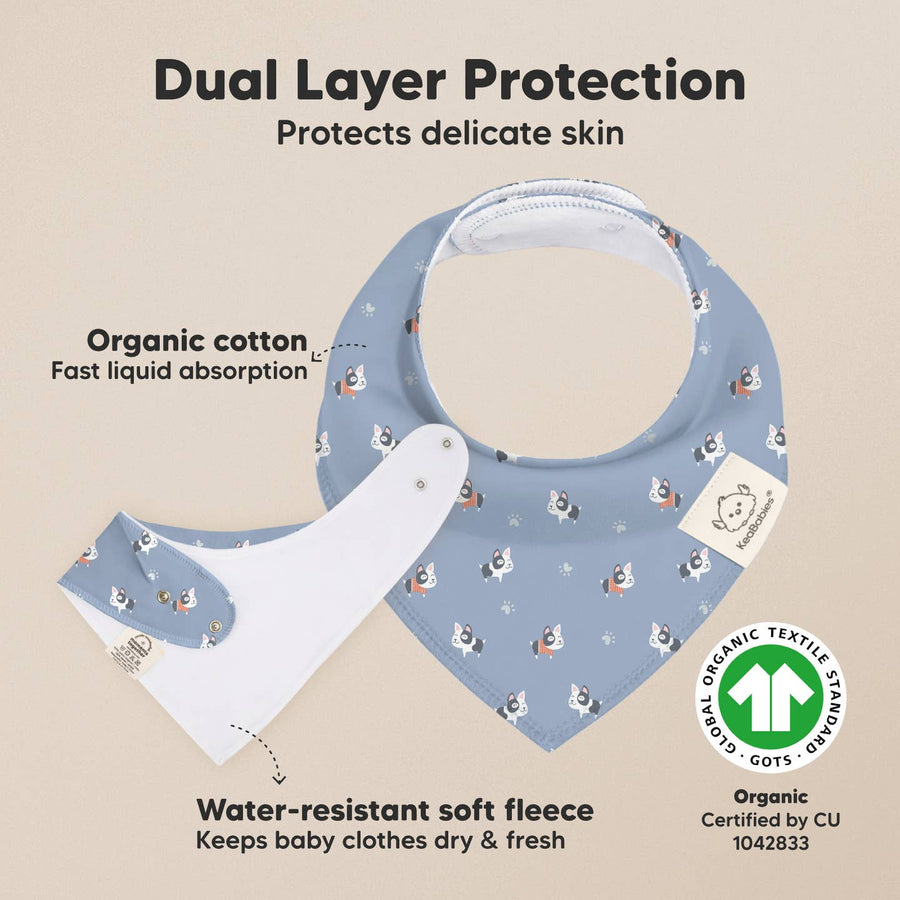 8 Pack Organic Cotton Bandana Bibs - Pets & Paws