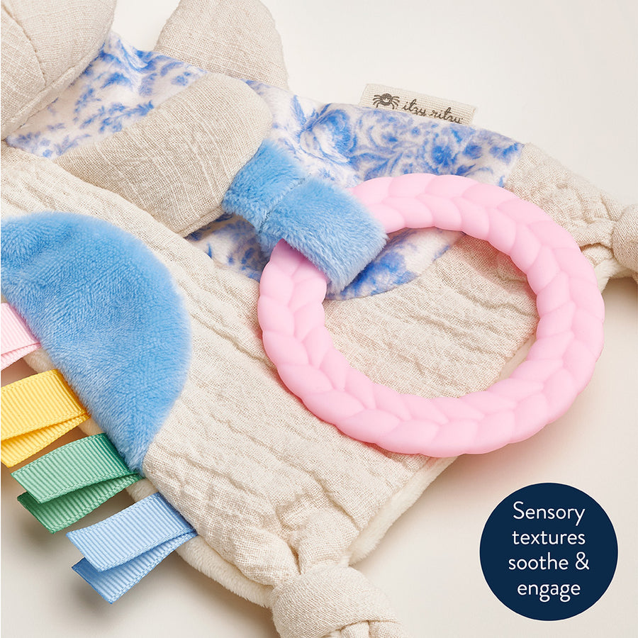 Bitzy Crinkle Sensory Toy with Teether - Kitty