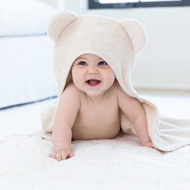 Hooded Towel + Wash Mitt Set - Linen