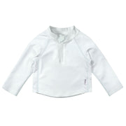 UPF 50+ Zip Rashguard Shirt - White