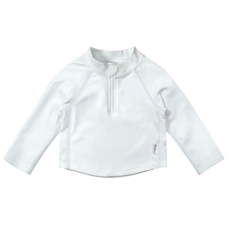 UPF 50+ Zip Rashguard Shirt - White