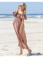 Amber Maternity Dress - Terracotta