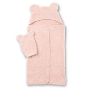 Hooded Towel + Wash Mitt Set - Blush