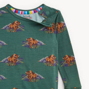 Modal Magnetic Long Sleeve Toddler Pajamas - Bison