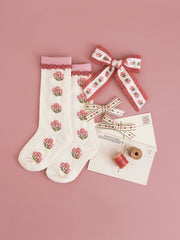 Posie Knee Socks - Old Rose