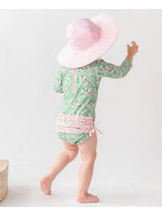Pink Seersucker Swim Hat