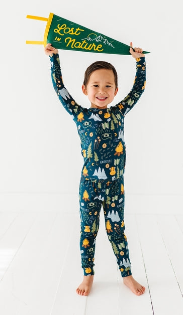 Two Piece Pajama Set - Camping Adventure