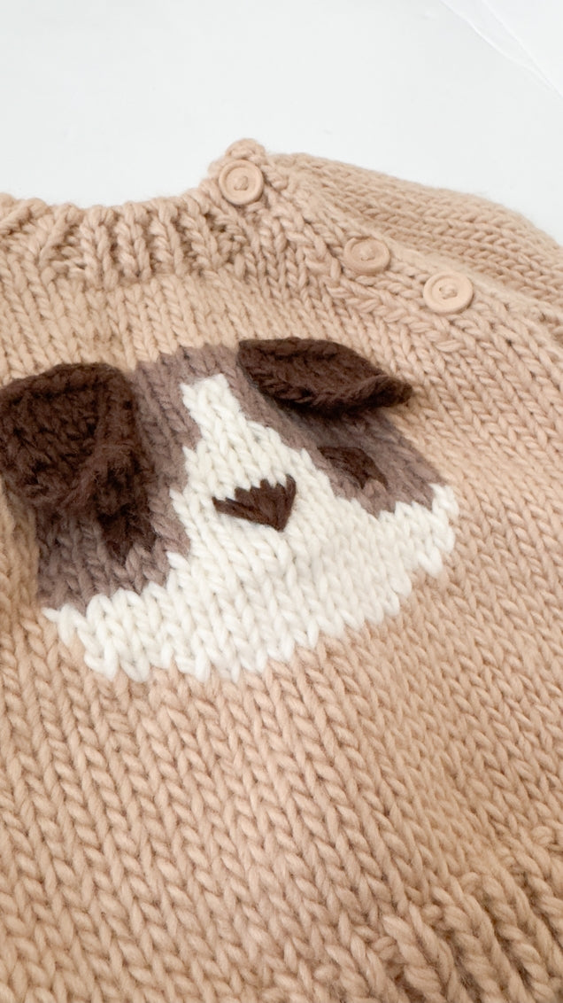 Knit Pullover Sweater - Dog