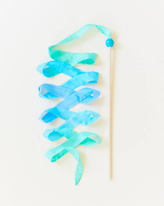 Silk & Wood Streamer - Wand For Pretend Play - Various Colors