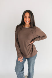 Free Flowing Lightweight Nursing Top - Cocoa