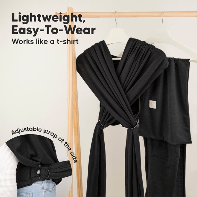 D-Lite Baby Wrap Carrier - Trendy Black