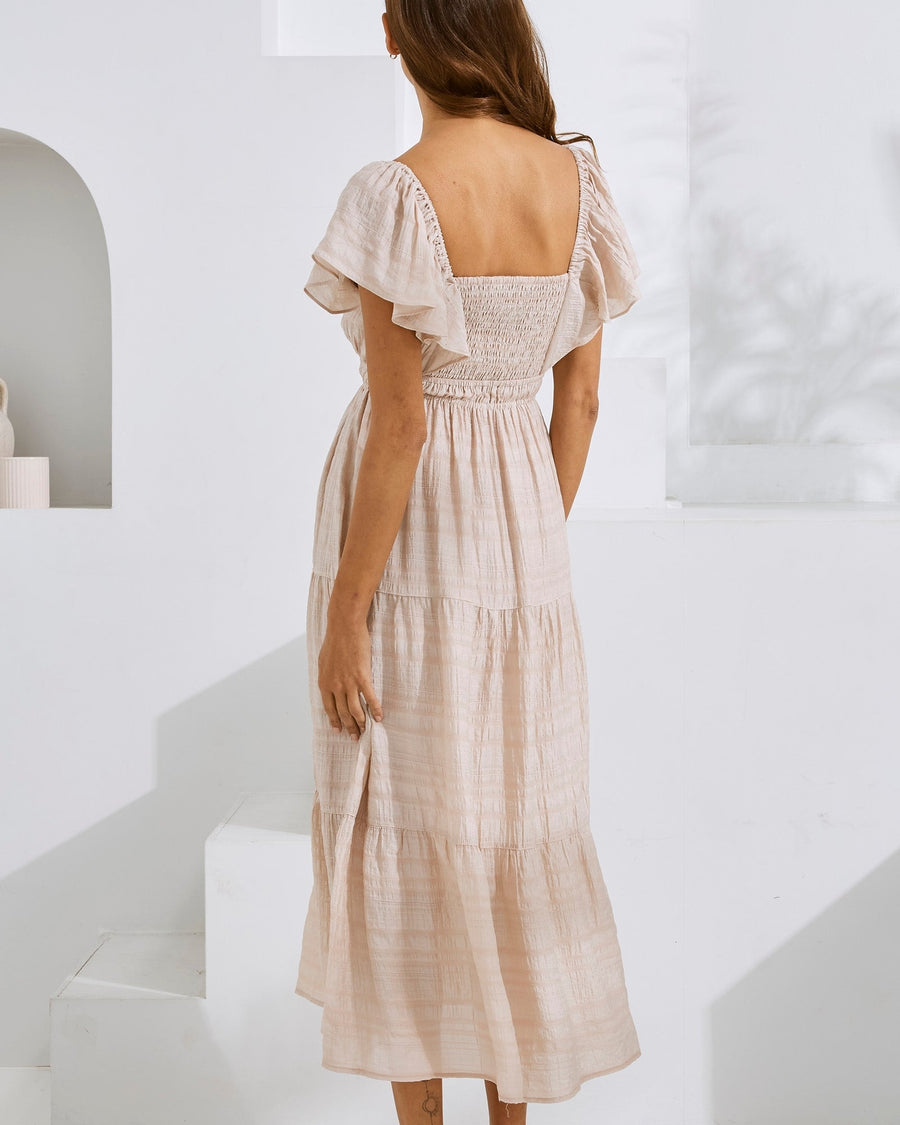 Lila Maternity Sun Dress - Nude Pink