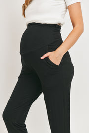 Full Panel Knit Jogger - Black