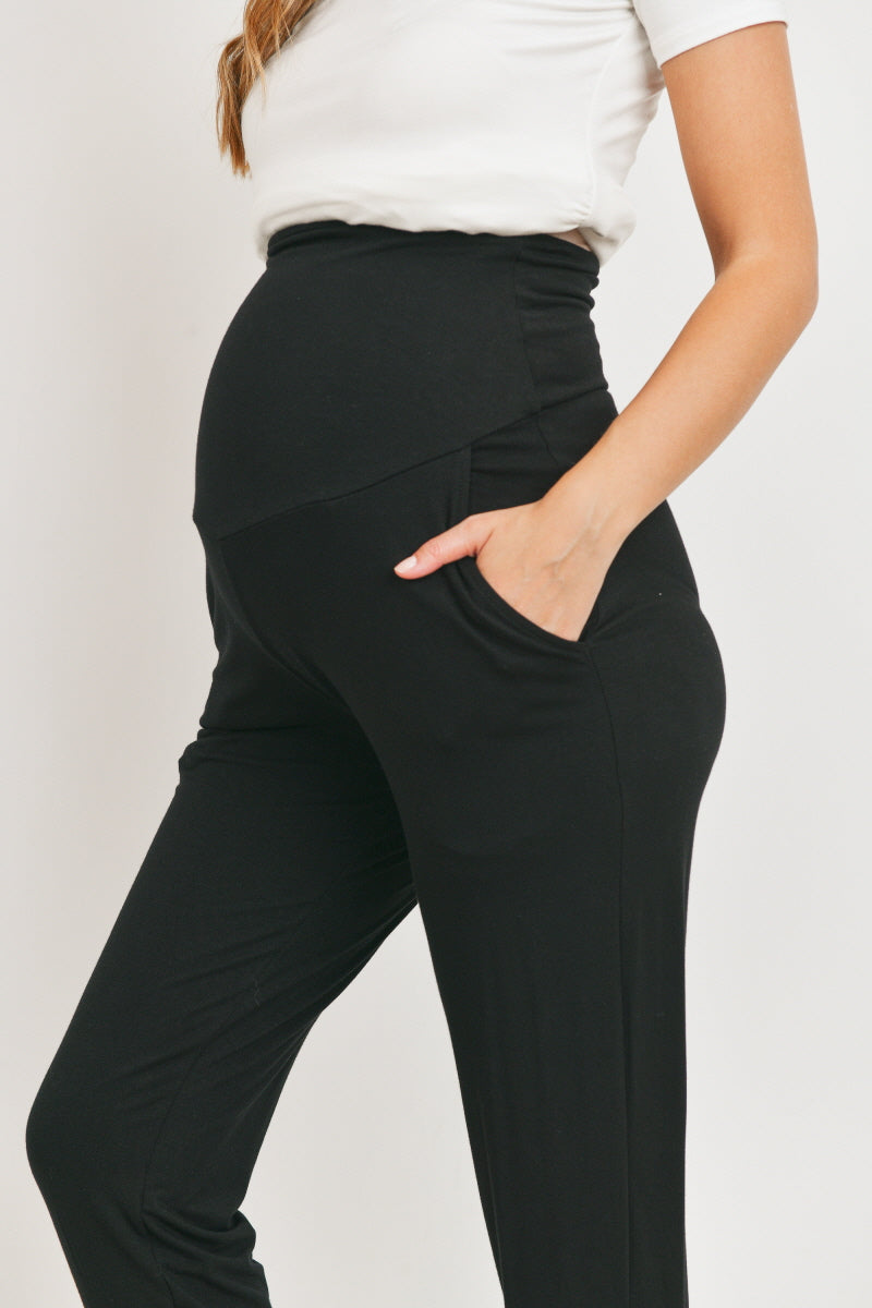 Full Panel Knit Jogger - Black
