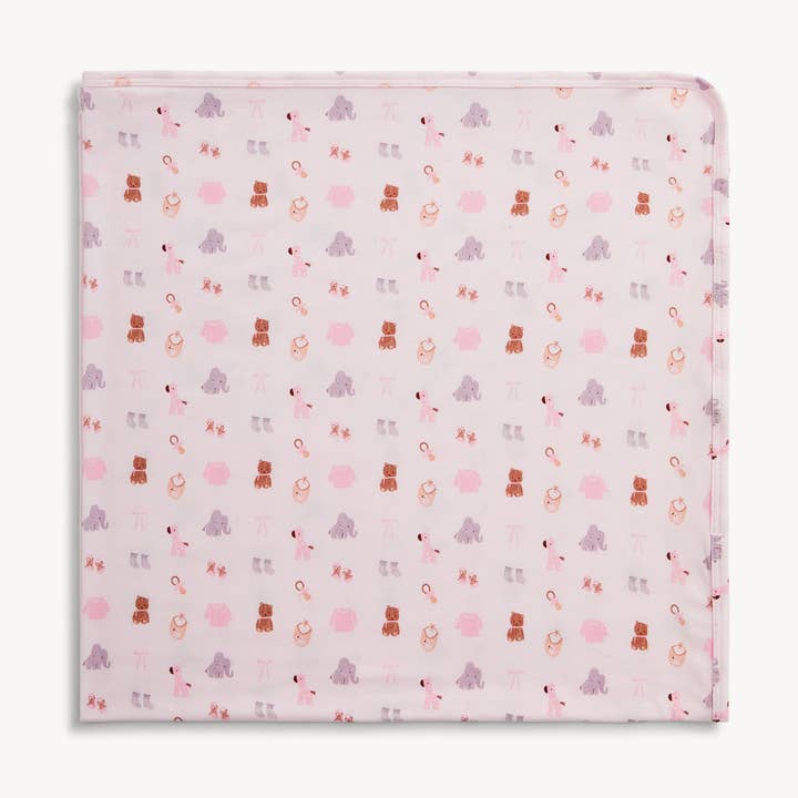 Modal Baby Blanket - Pink Nursery Nostalgia