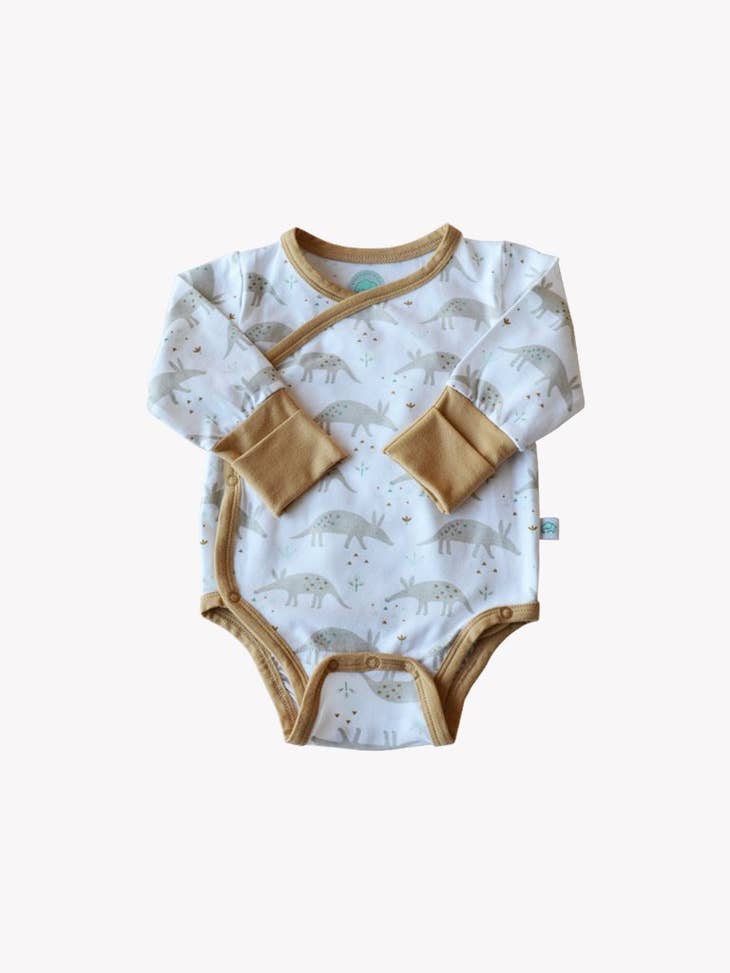 Grow With Me KImono Onesie - Ari Aardvark