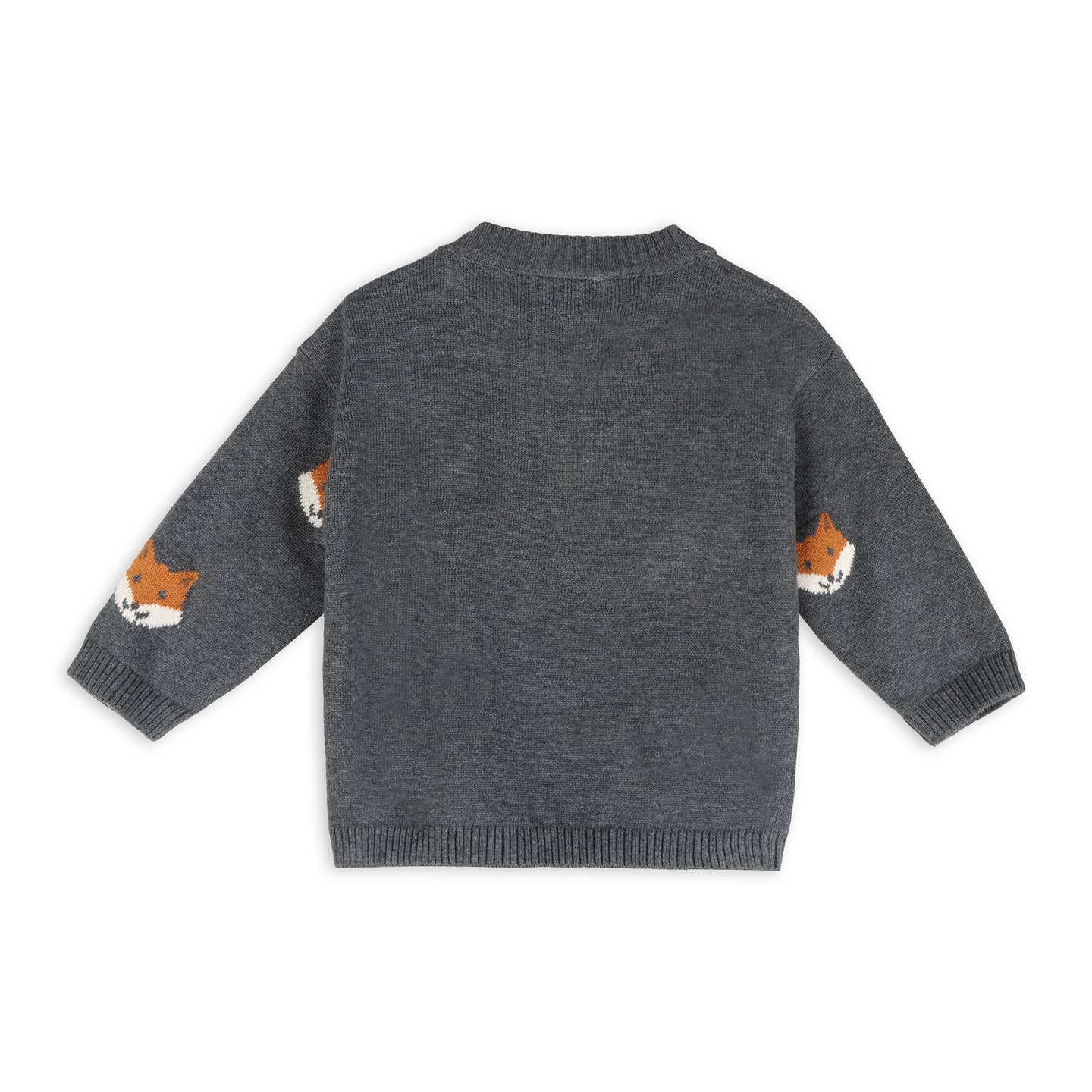 Fox Jacquard Knit Baby Pullover Sweater