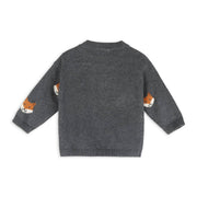Fox Jacquard Knit Baby Pullover Sweater