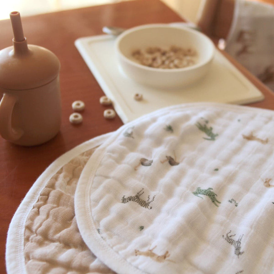 Organic Burpy Bibs (2 Pack) - Safari Dreams