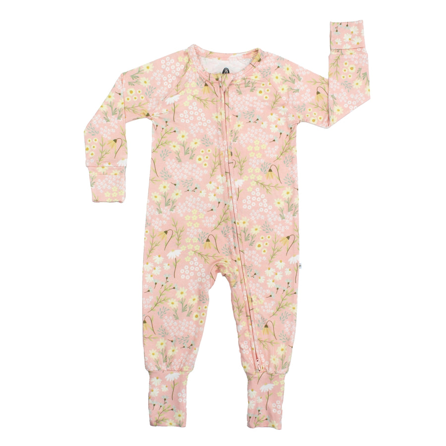 Bamboo Convertible Baby Pajamas - Spring Meadow