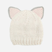 Knit Cat Hat - Cream