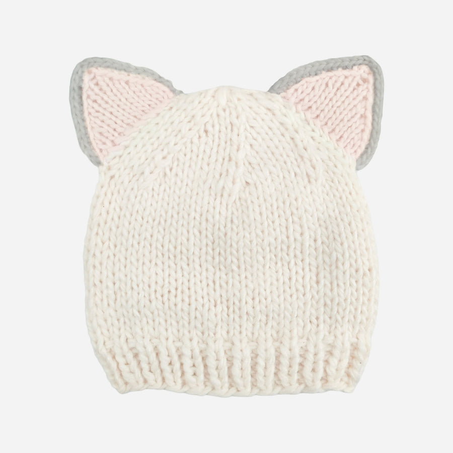 Knit Cat Hat - Cream