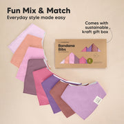 Organic Cotton Bandana Bibs - Lilac