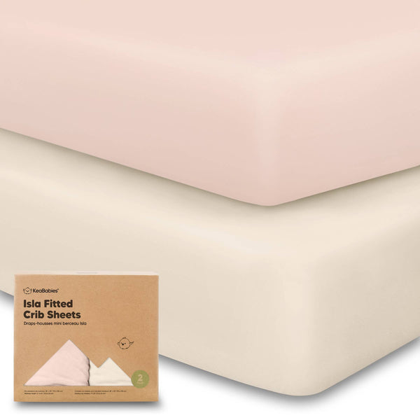 2 Pack Isla Fitted Crib Sheet - Cameo