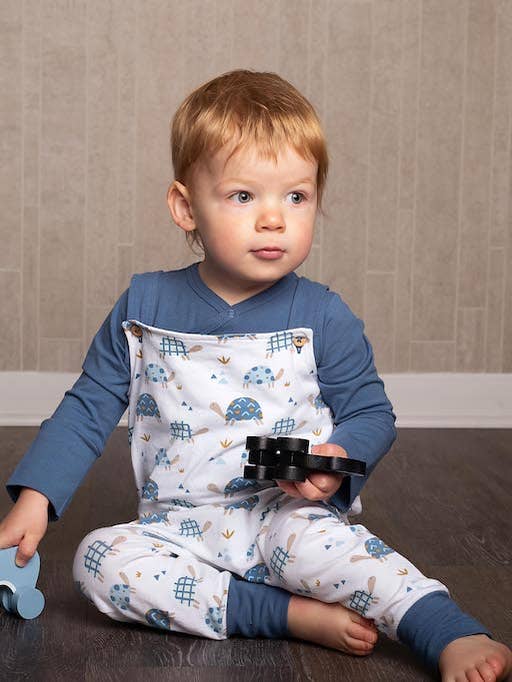 Grow With Me Dungarees - Toby Tortoise