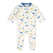 Organic Jersey Dino Baby Footie