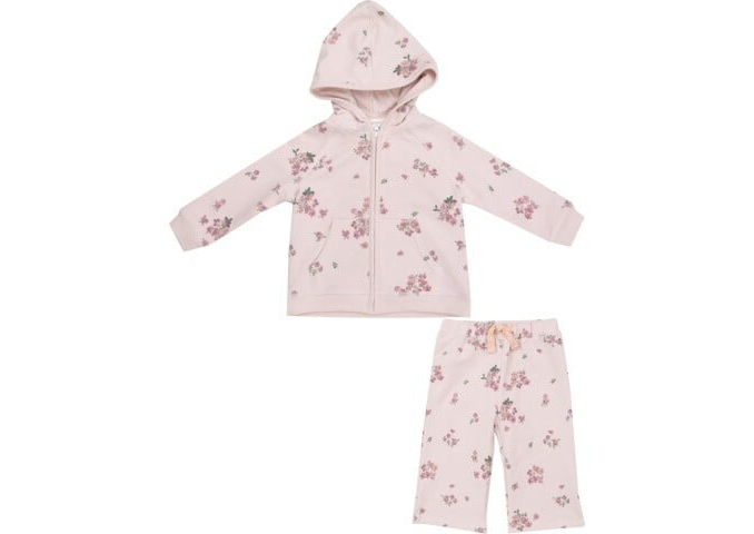 French Terry Zip Hoodie and Jogger Set - Woodsorrel